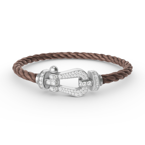 [Marin]FORCE LARGE HORSESHOE FULL DIAMOND BRACELET SILVER