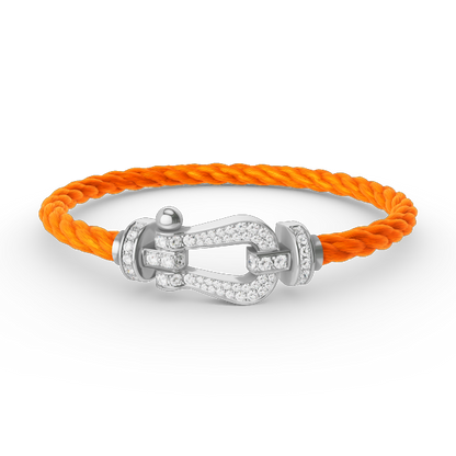 [Marin-Jewelry]FORCE LARGE HORSESHOE FULL DIAMOND BRACELET SILVER