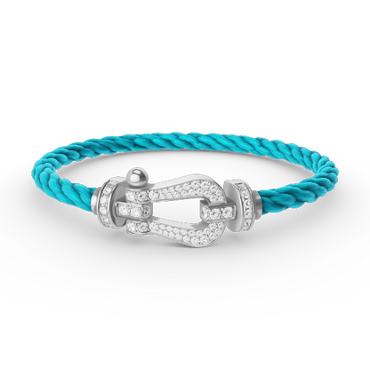 [Marin-Jewelry]FORCE LARGE HORSESHOE FULL DIAMOND BRACELET SILVER