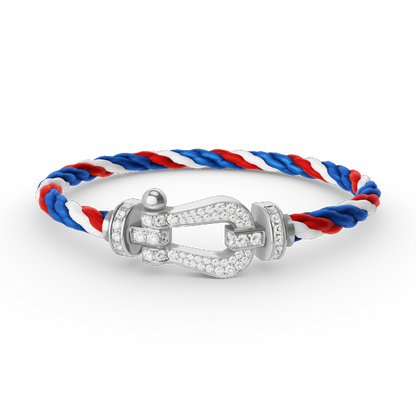 [Marin-Jewelry]FORCE LARGE HORSESHOE FULL DIAMOND BRACELET SILVER