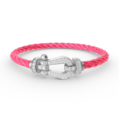 [Marin]FORCE LARGE HORSESHOE FULL DIAMOND BRACELET SILVER