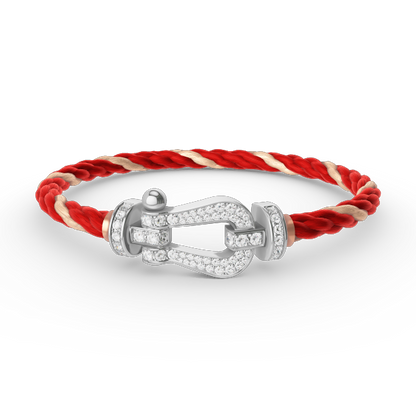 [Marin-Jewelry]FORCE LARGE HORSESHOE FULL DIAMOND BRACELET SILVER