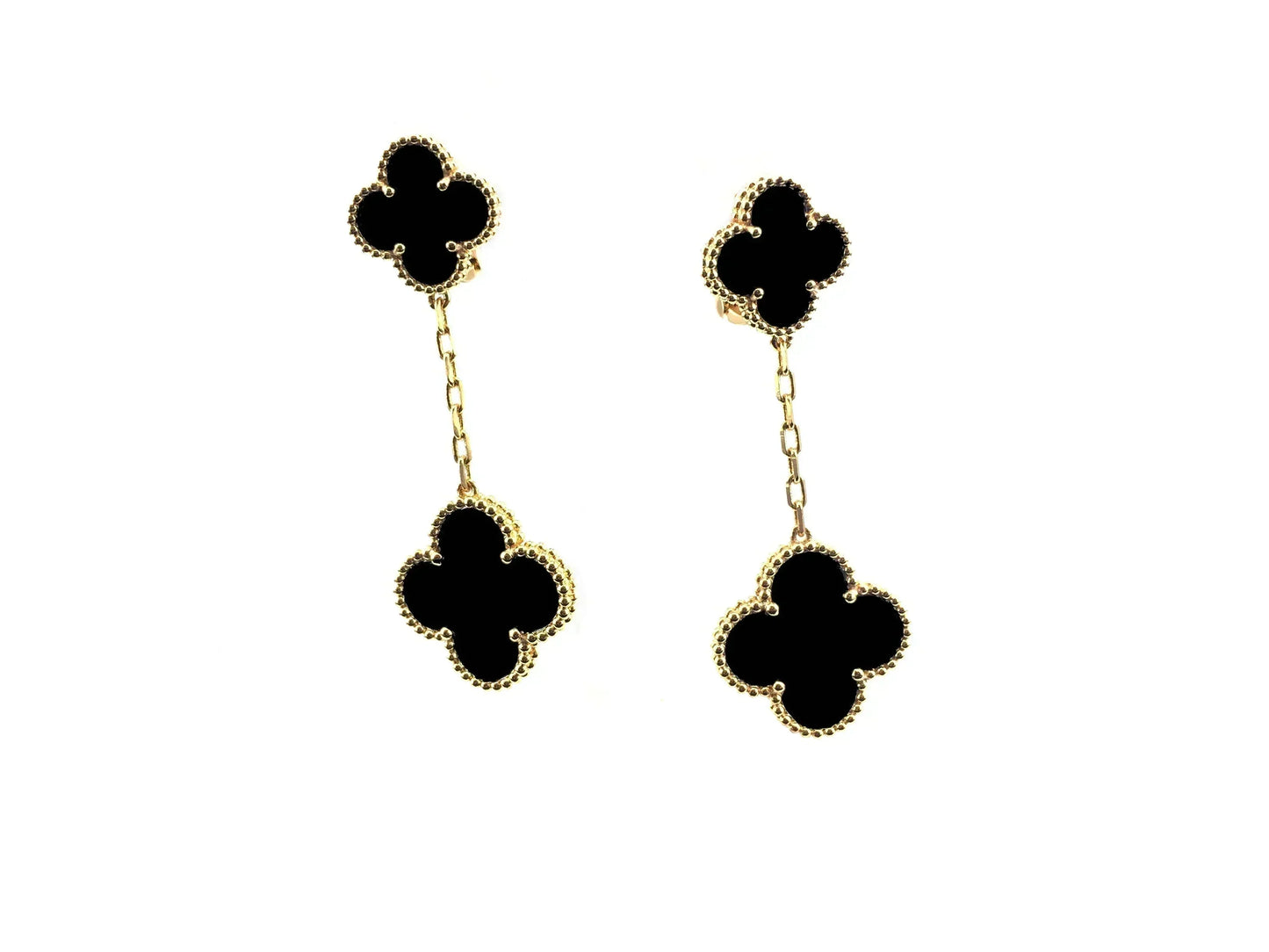 [Marin-Jewelry]CLOVER 2 MOTIFS  EARRINGS (MULTIPLE CHOICESC