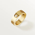 [Marin]BAGUE LOVE 5,5MM 3 DIAMANTS OR ROSE