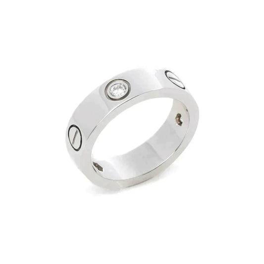 [Marin]LOVE RING 5.5MM 3 DIAMONDS SILVER