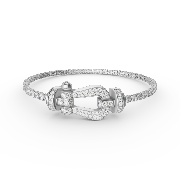 [Marin]FORCE  LARGE HORSESHOE FULL DIAMOND TENNIS BRACELET