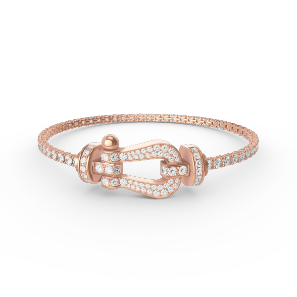 [Marin-Jewelry]FORCE  LARGE HORSESHOE FULL DIAMOND TENNIS BRACELET