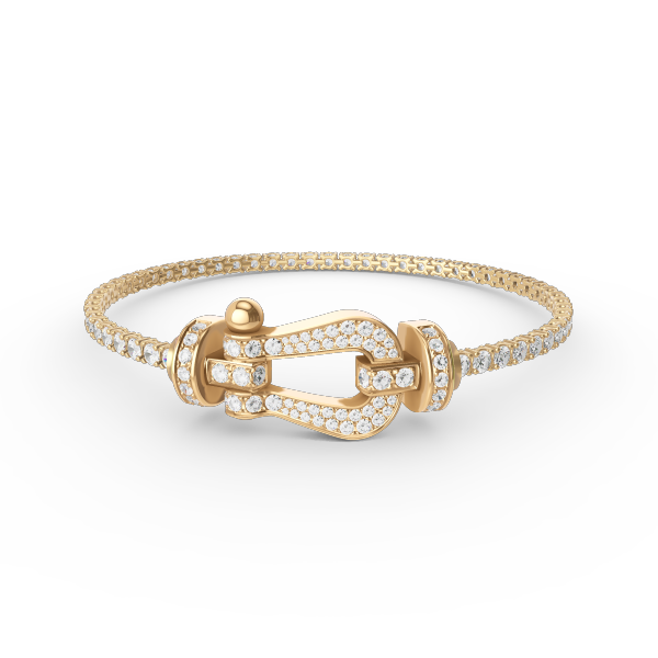 [Marin-Jewelry]FORCE  LARGE HORSESHOE FULL DIAMOND TENNIS BRACELET