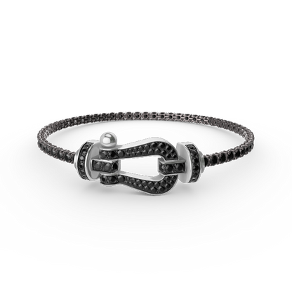 [Marin]FORCE  LARGE HORSESHOE FULL DIAMOND TENNIS BRACELET